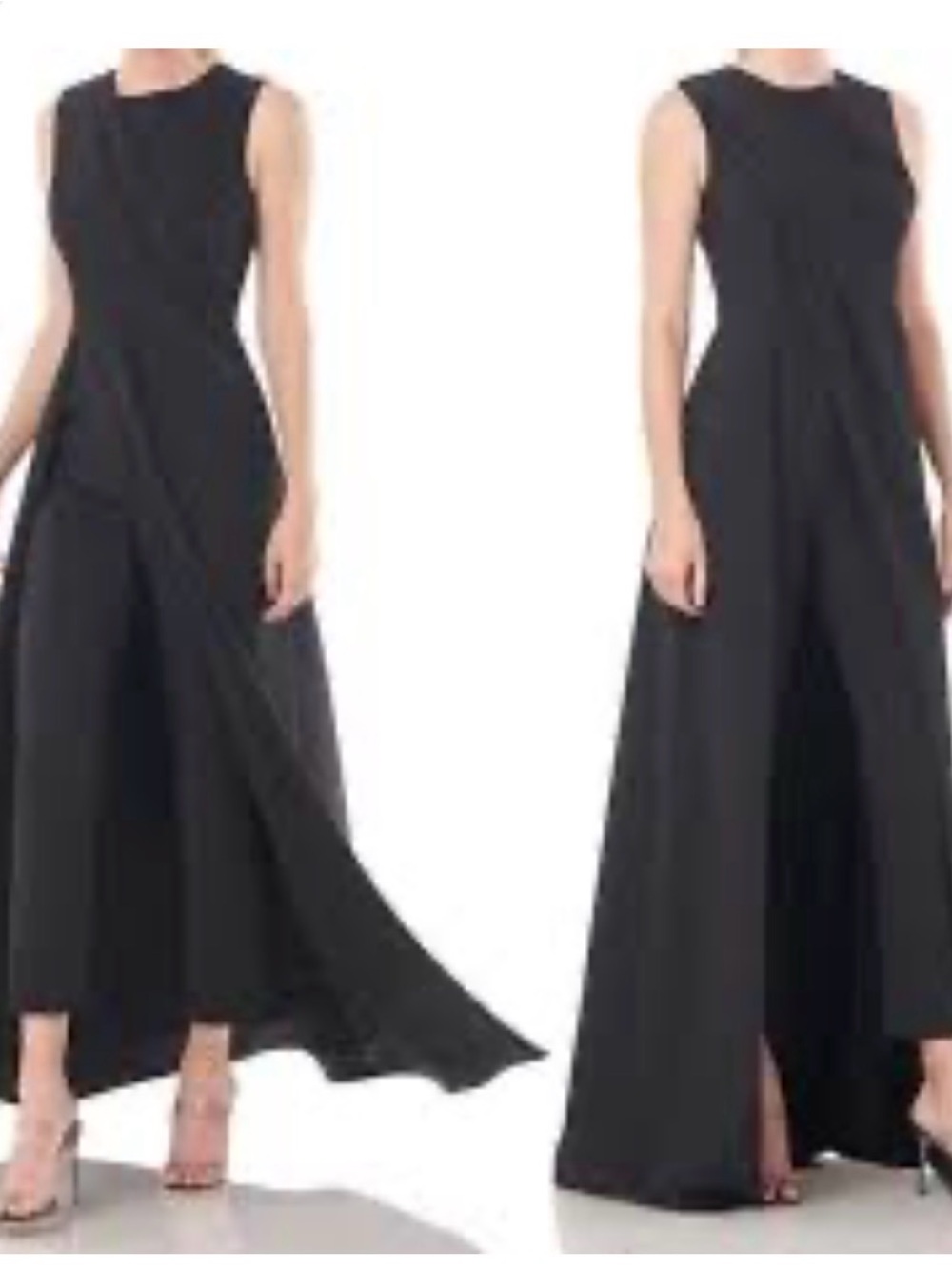 NWT Kay Unger Formal Rowen Walk Thru Jumpsuit One Piece Attached Maxi Skirt 16